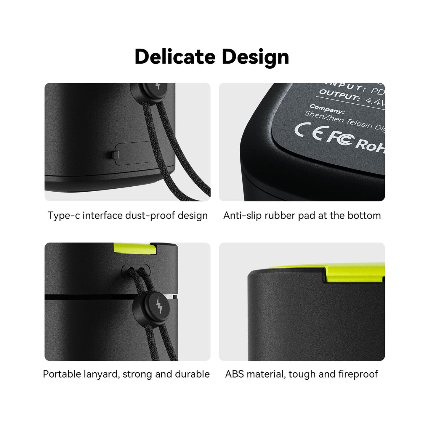 Telesin 2-Channel Fast Charger Box for GoPro HERO 12/11/10/9 Batteries