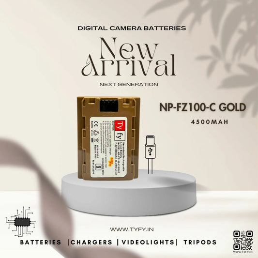 TyFy NP-FZ100-C Gold 4500 mAh Li-ion Battery - Online Buy in Mumbai, India