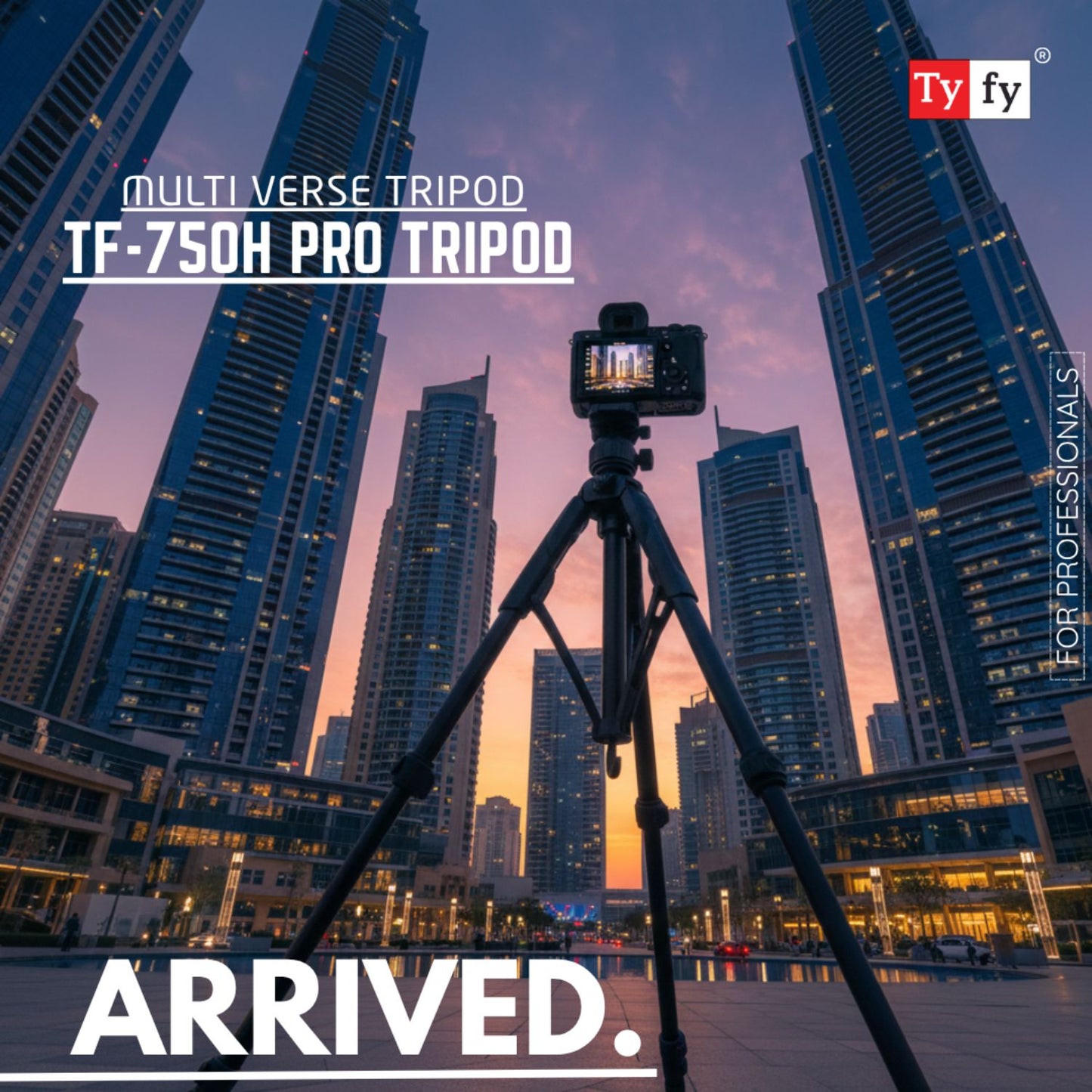 TyFy TF-750H Pro Multi Angle Tripod
