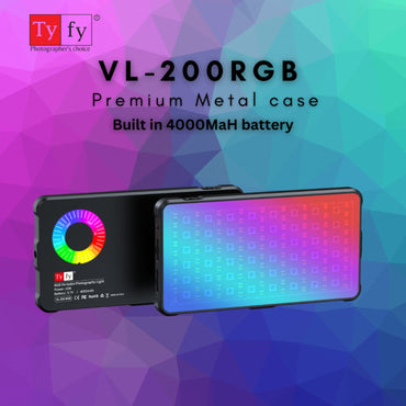 Tyfy-VL-200-RGB-LED-Video-Light-With-Built-In-4000mAh-Battery-Online-Buy-Mumbai-India - Hey Jimmy