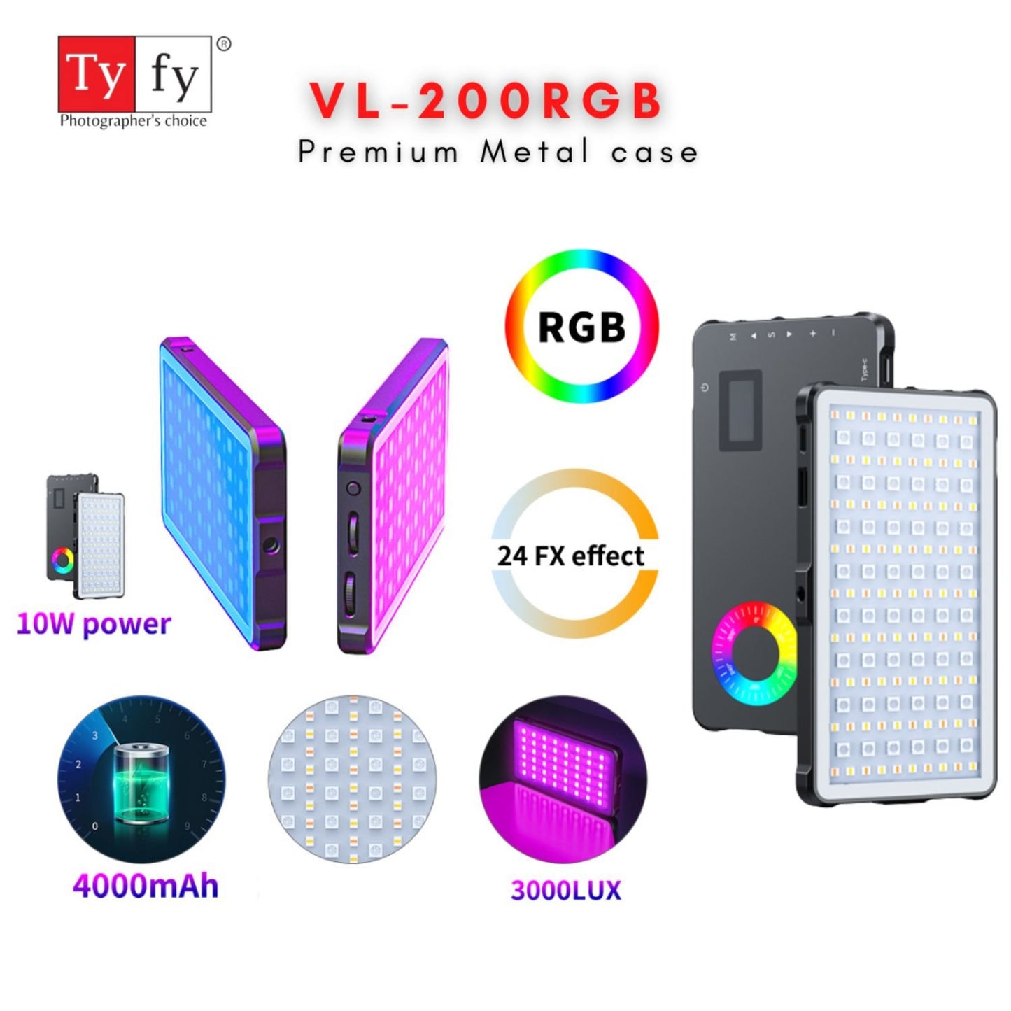 Tyfy-VL-200-RGB-LED-Video-Light-With-Built-In-4000mAh-Battery-Online-Buy-Mumbai-India_3 - Hey Jimmy