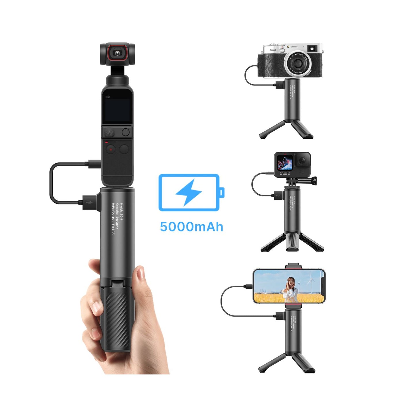 Ulanzi-BG-4-5000mAh-Tripod-Power-Bank-Grip-Online-Buy-Mumbai-India_2 - Hey Jimmy