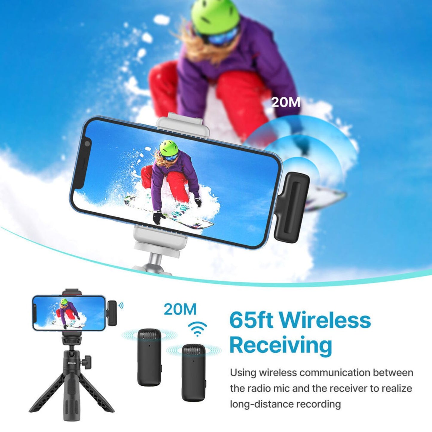 Ulanzi-J12-2-Person-Wireless-Microphone-System-Lightning-Device-for-iPhone-Online-Buy-Mumbai-India_6 - Hey Jimmy