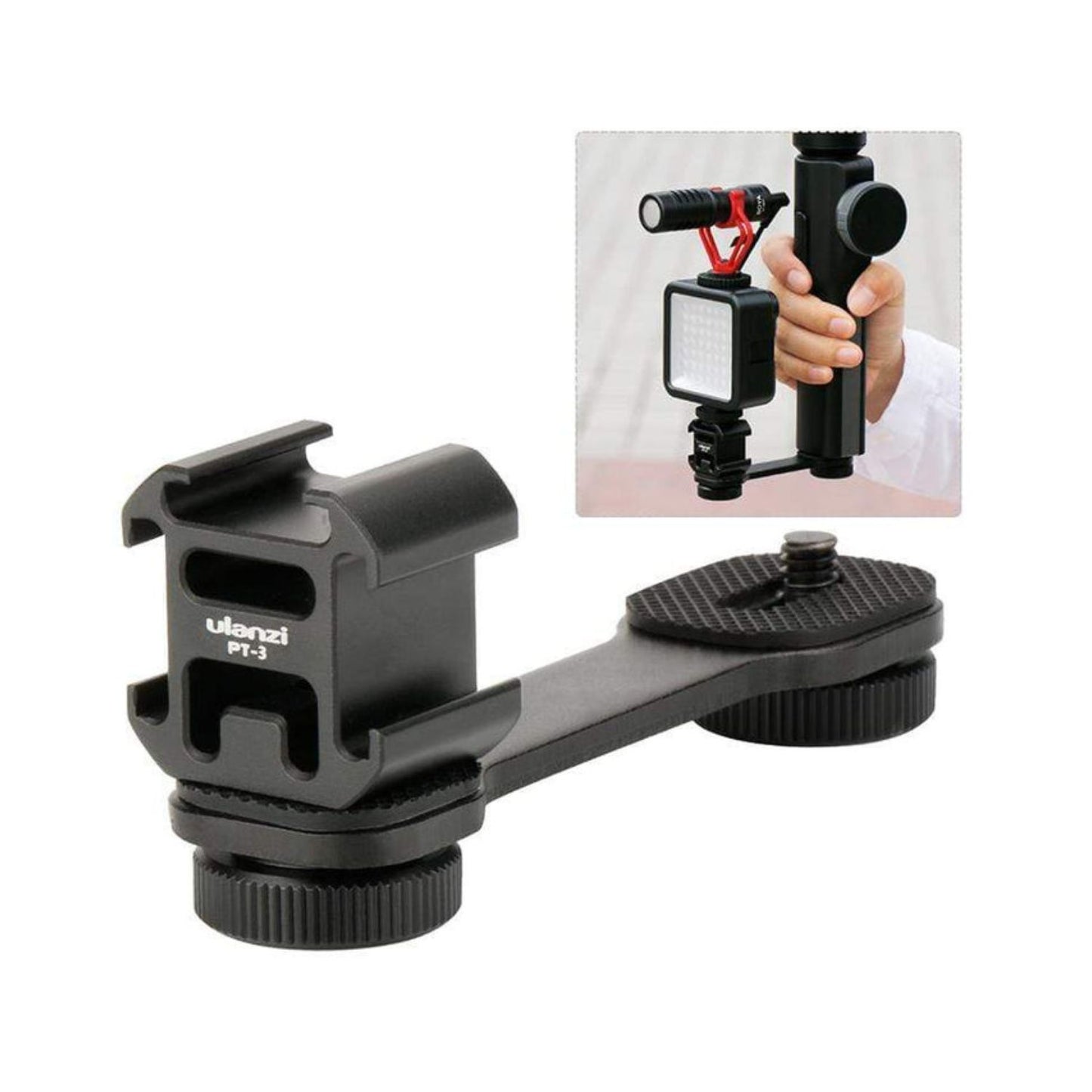 Ulanzi-PT-3-Triple-Cold-Shoe-Mount-Online-Buy-India_4 - Hey Jimmy