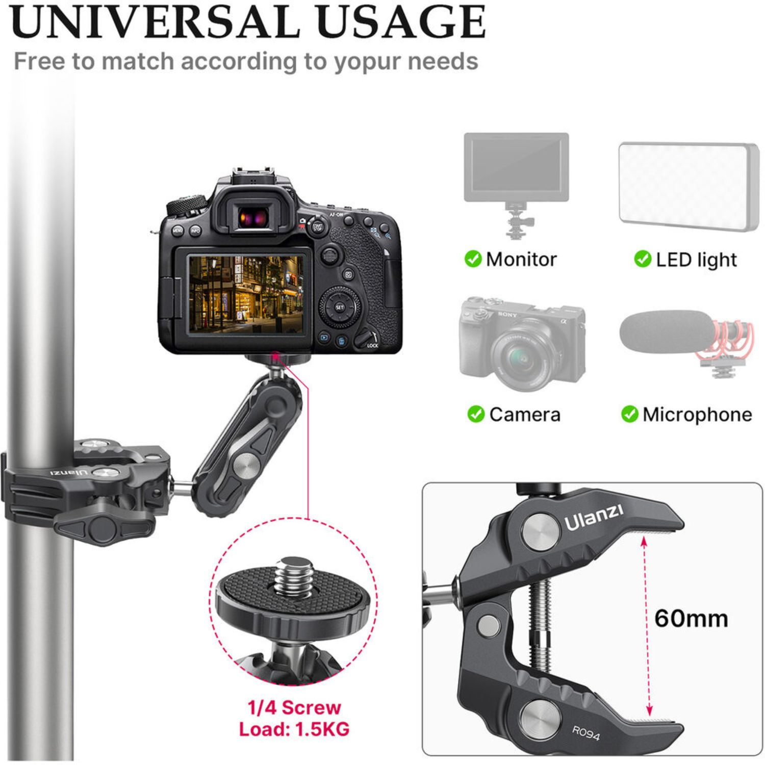 Ulanzi-R094-Multi-Functional-Super-Clamp-Online-Buy-Mumbai-India_6 - Hey Jimmy