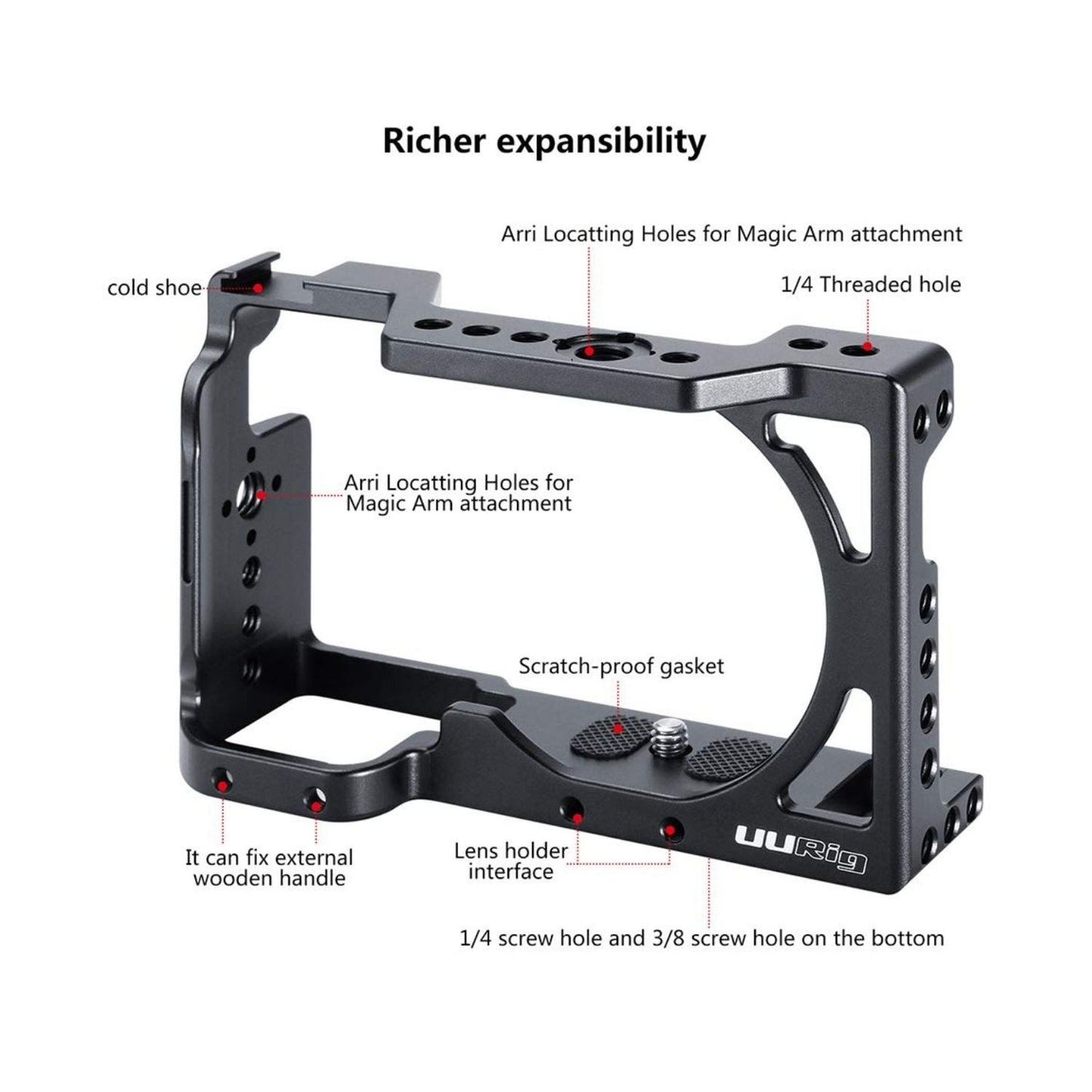 Ulanzi-UURig-C-A6400-Metal-Camera-Cage-for-Sony-A6400-Online-Buy-Mumbai-India_3 - Hey Jimmy
