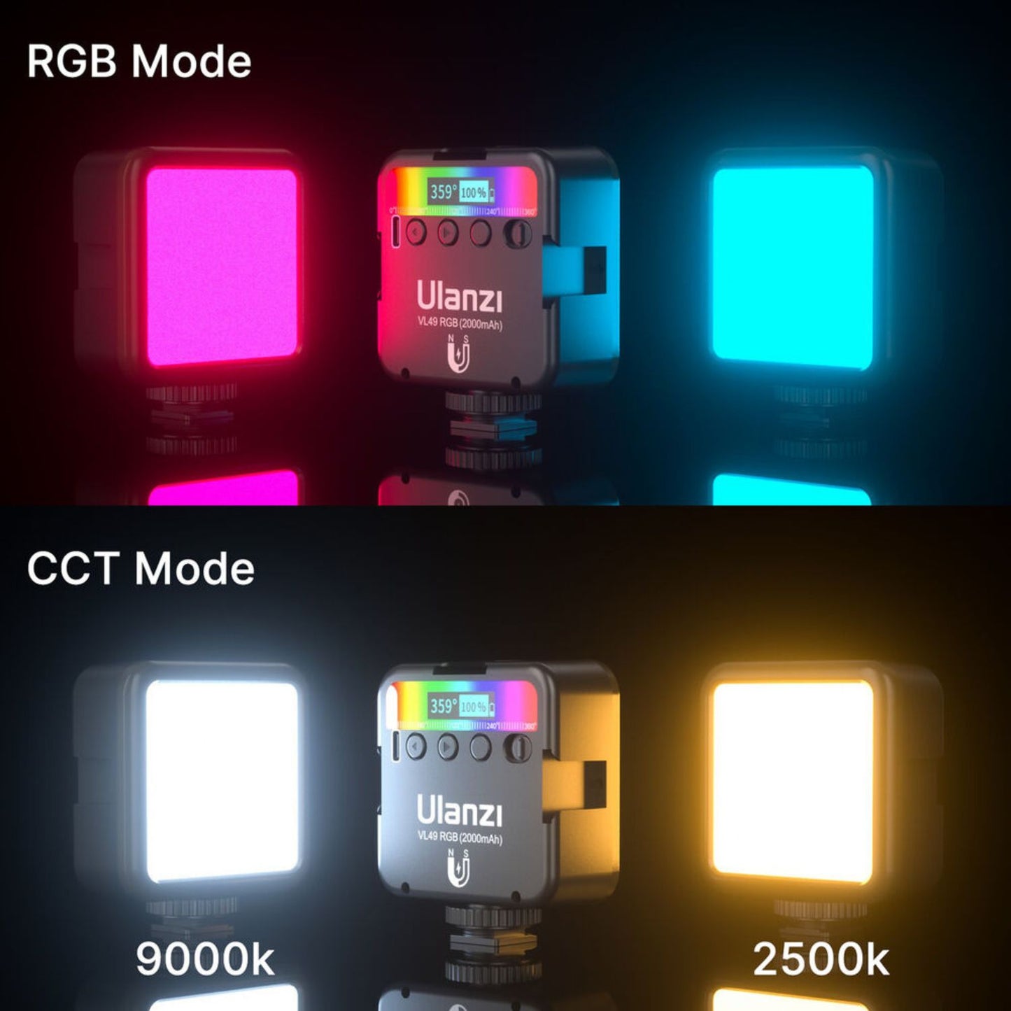 Ulanzi-VL-49-Rechargeable-Mini-RGB-Light-Online-Buy-Mumbai-India_5 - Hey Jimmy