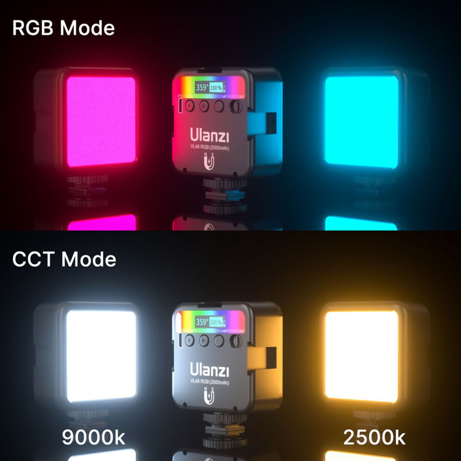 Ulanzi-VL-49-Rechargeable-Mini-RGB-Light-Online-Buy-Mumbai-India_5 - Hey Jimmy
