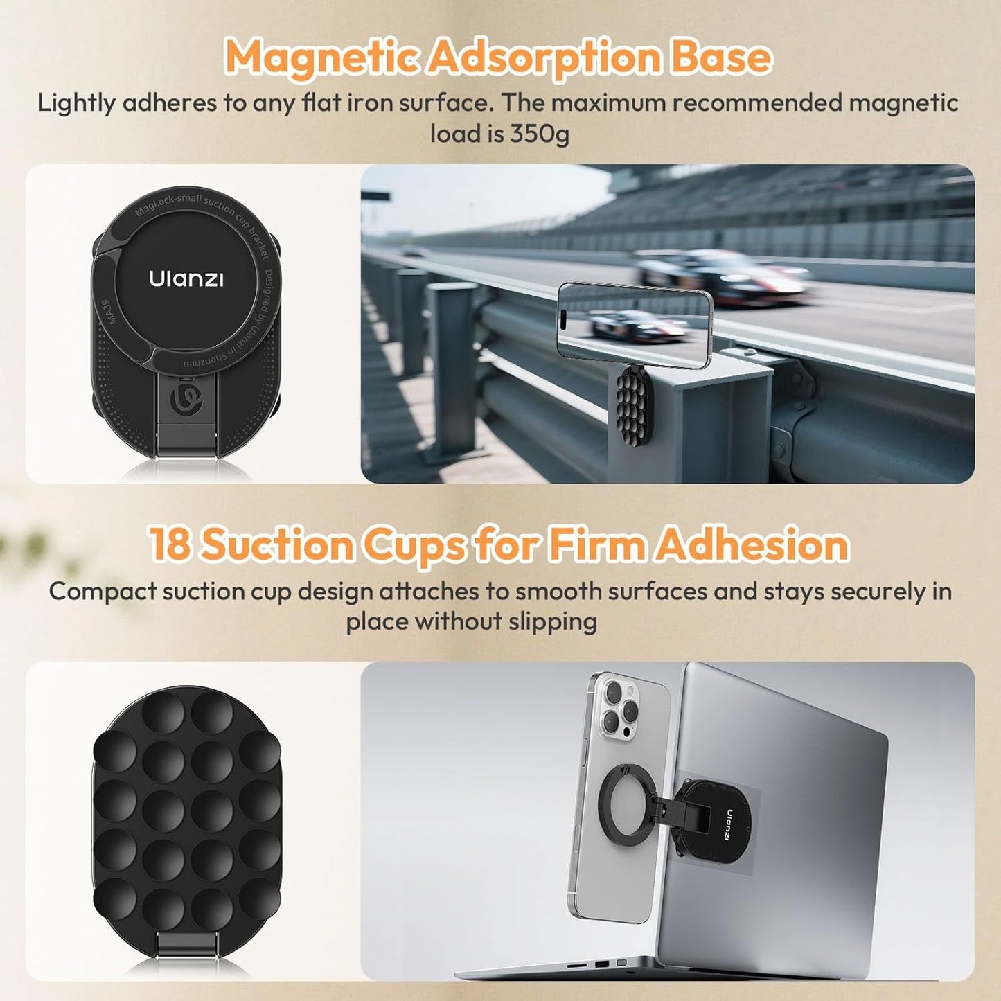 Ulanzi MA39 MagLock Small Suction Cup Bracket