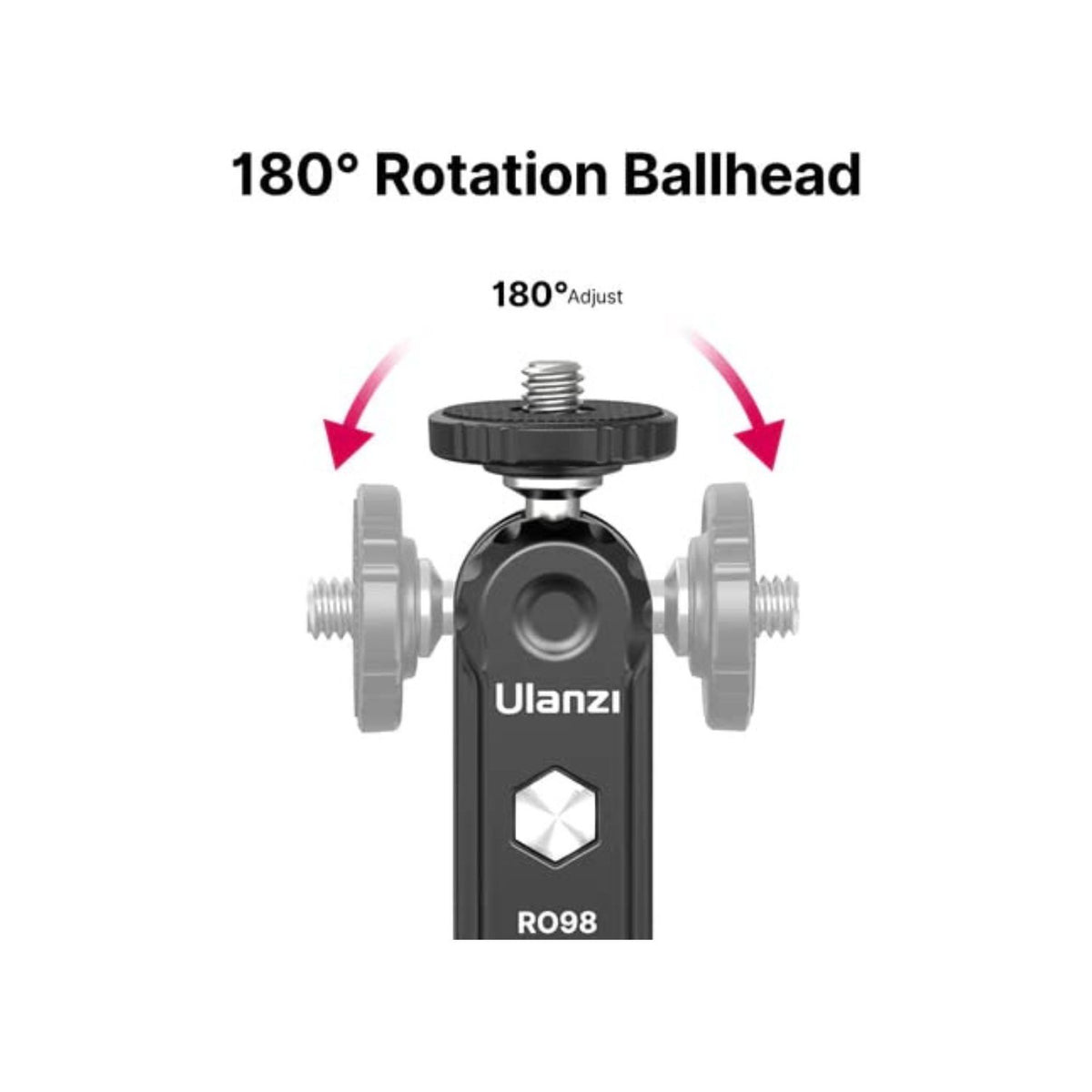 Ulanzi R098 Double Ball Heads with Cold Shoe Mount