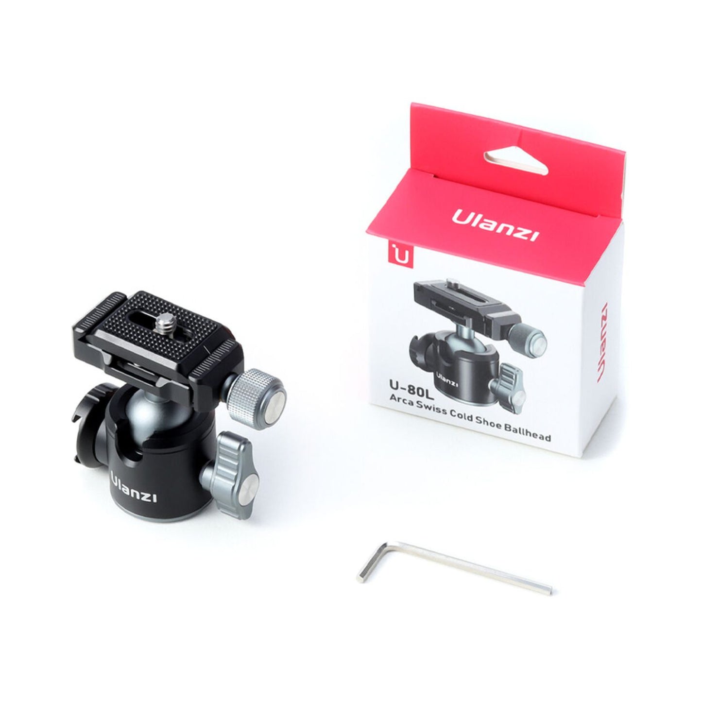 Ulanzi U-80L Side Cold Shoe Mount Ball Head with Arca-Type Quick Release