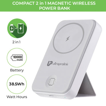 Ultraprolink 10000mAh Juice-Up Mag 2 in 1 Wireless Magnetic Power Bank - Online Buy in Mumbai, India