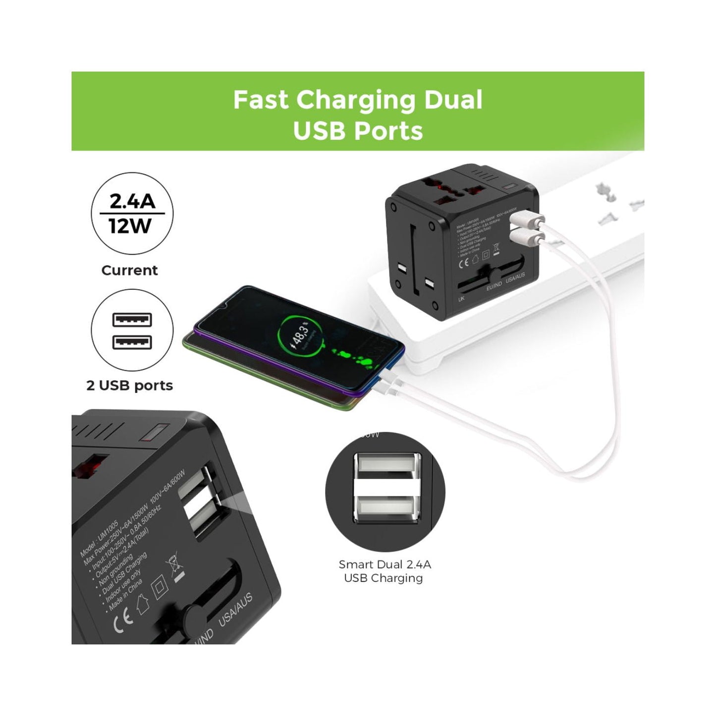 Ultraprolink-World-Travel-Adapter-with-Dual-USB-2.4A-12W-Online-Buy-Mumbai-India_2 - Hey Jimmy