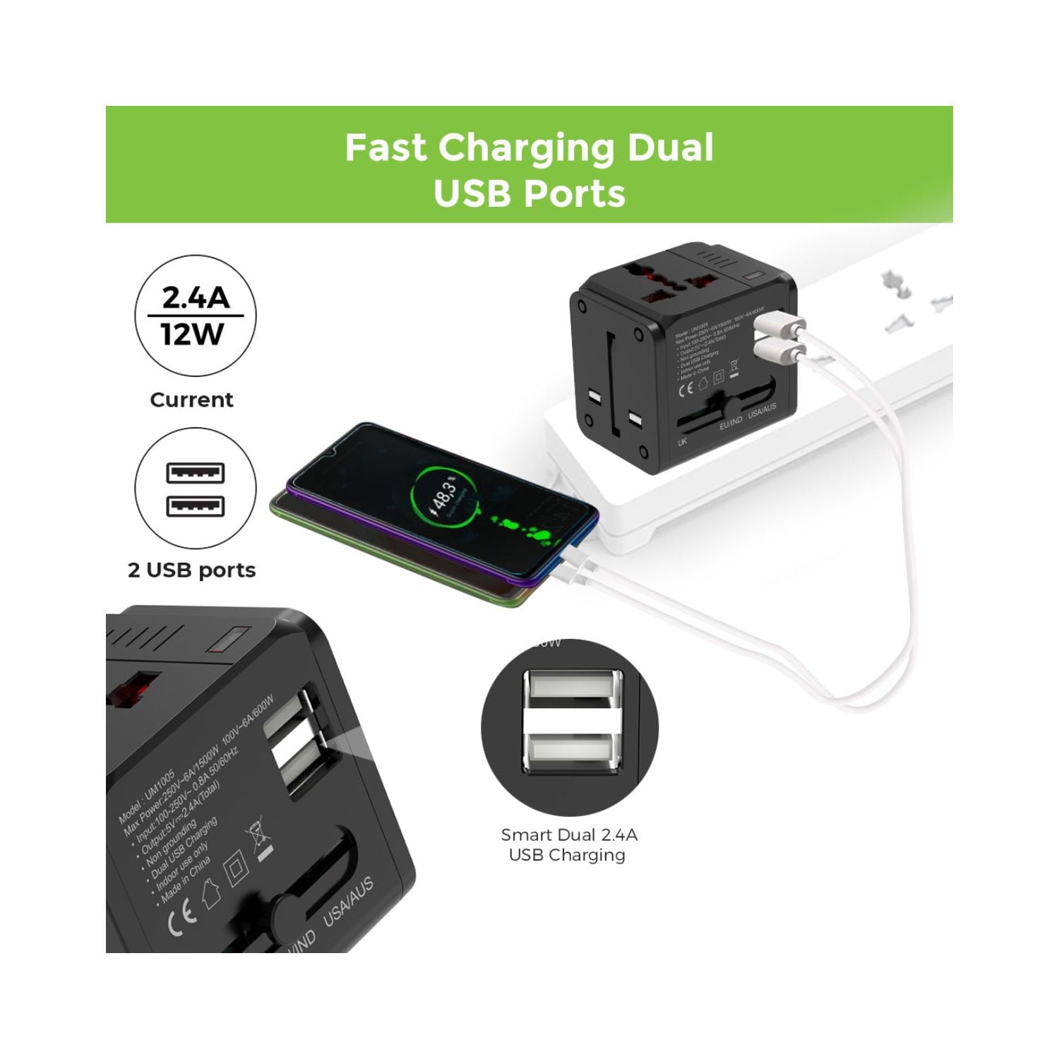 Ultraprolink-World-Travel-Adapter-with-Dual-USB-2.4A-12W-Online-Buy-Mumbai-India_2 - Hey Jimmy