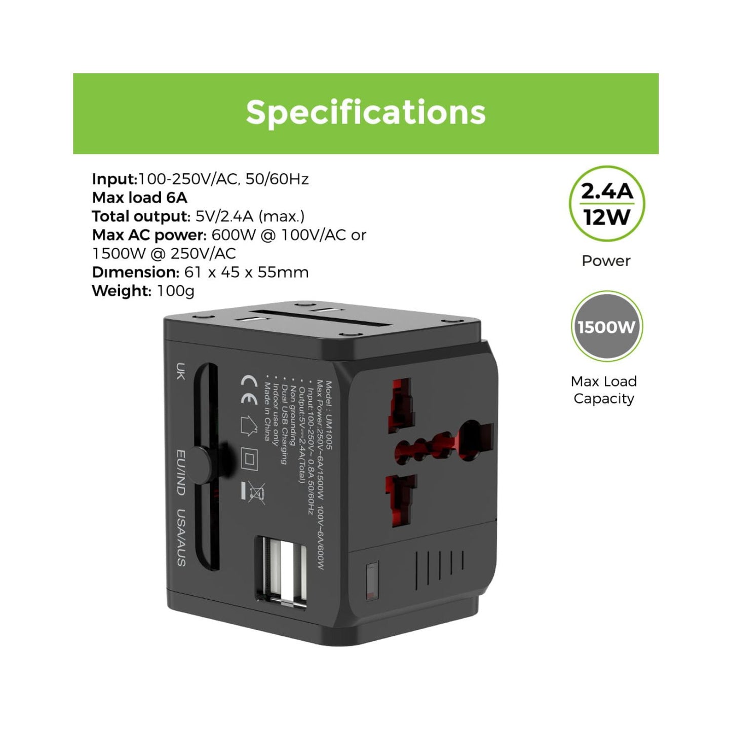 Ultraprolink-World-Travel-Adapter-with-Dual-USB-2.4A-12W-Online-Buy-Mumbai-India_5 - Hey Jimmy