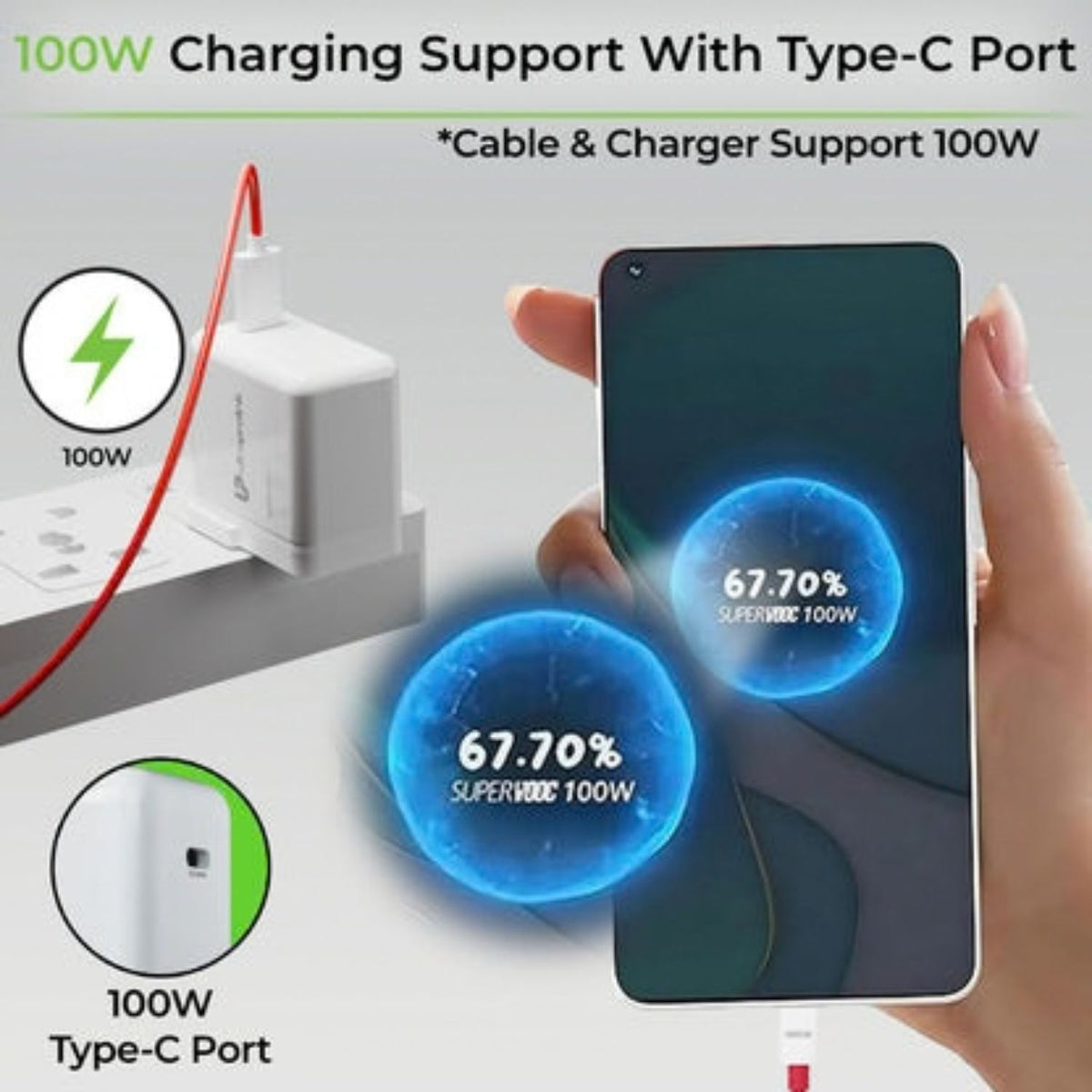 Ultraprolink Boost 100SVC Multi Protocol Fast Travel Charger with 1m Cable