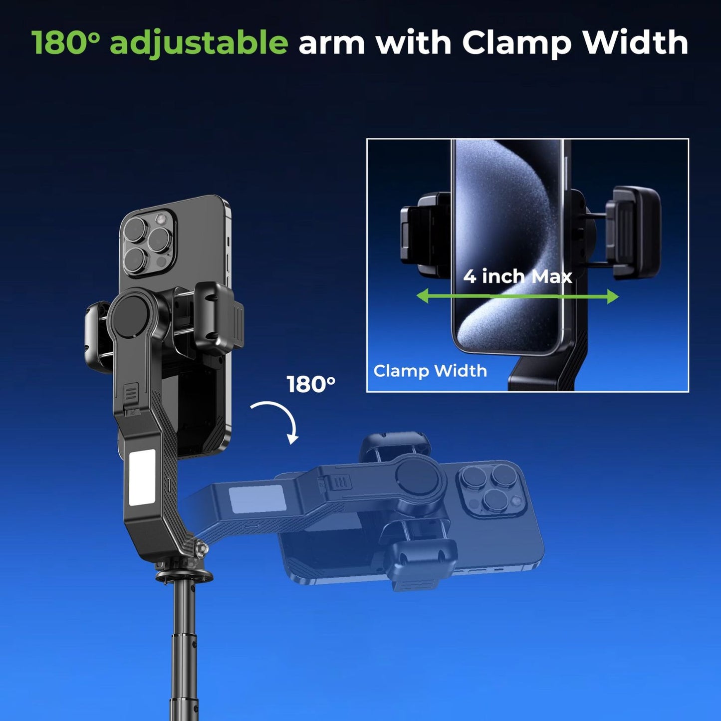 Ultraprolink Snap-Z Pro 3 in 1 Gimbal Selfie Stick & Extendible Quadripod