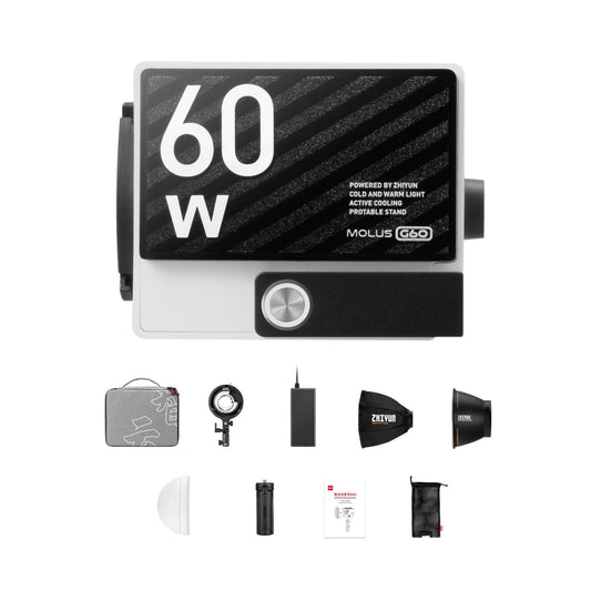 Zhiyun-Tech-MOLUS-G60-Bi-Color-Pocket-COB-Monolight-Combo - Hey Jimmy