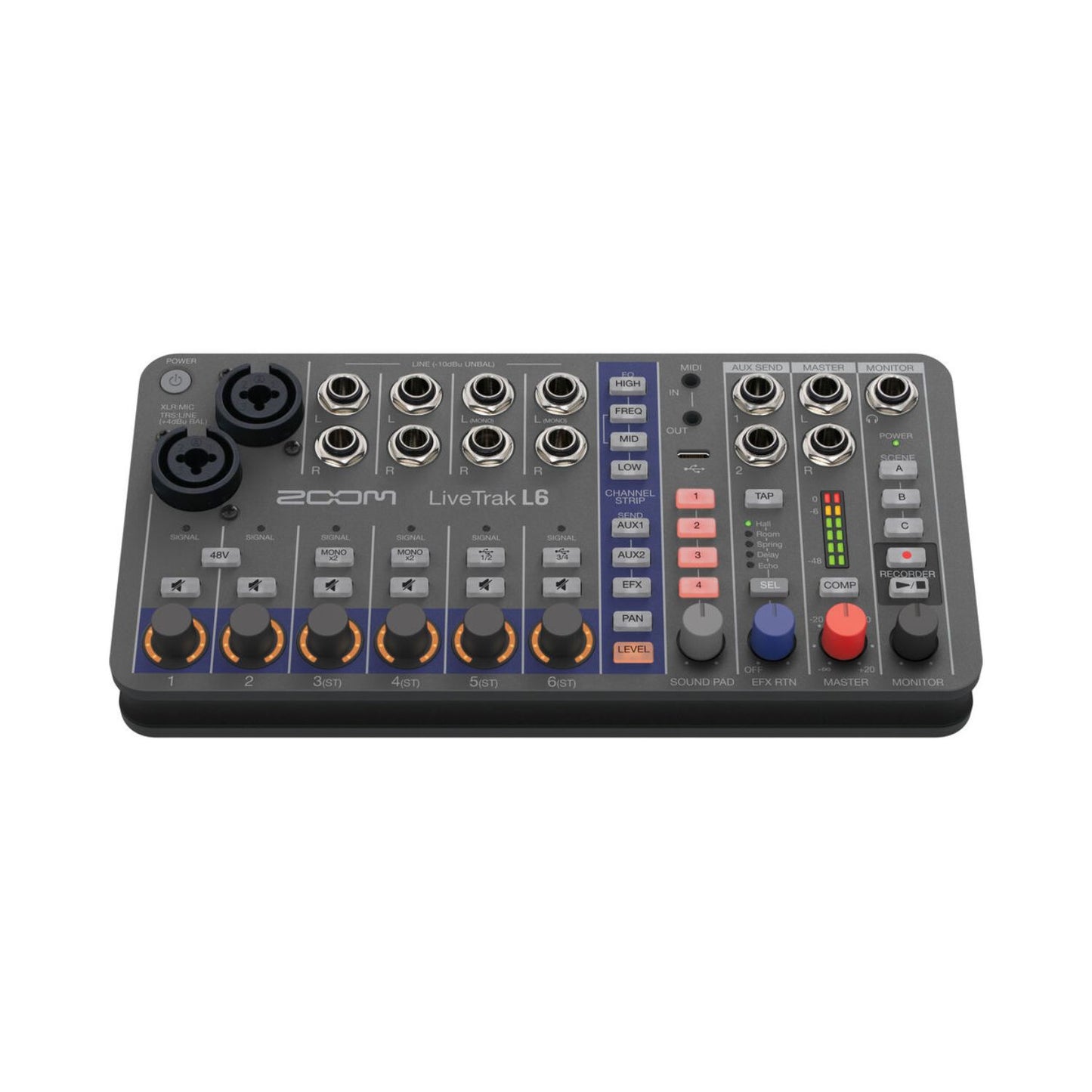 Zoom LiveTrak L-6 Portable 6-Channel Digital Mixer and Multitrack Recorder
