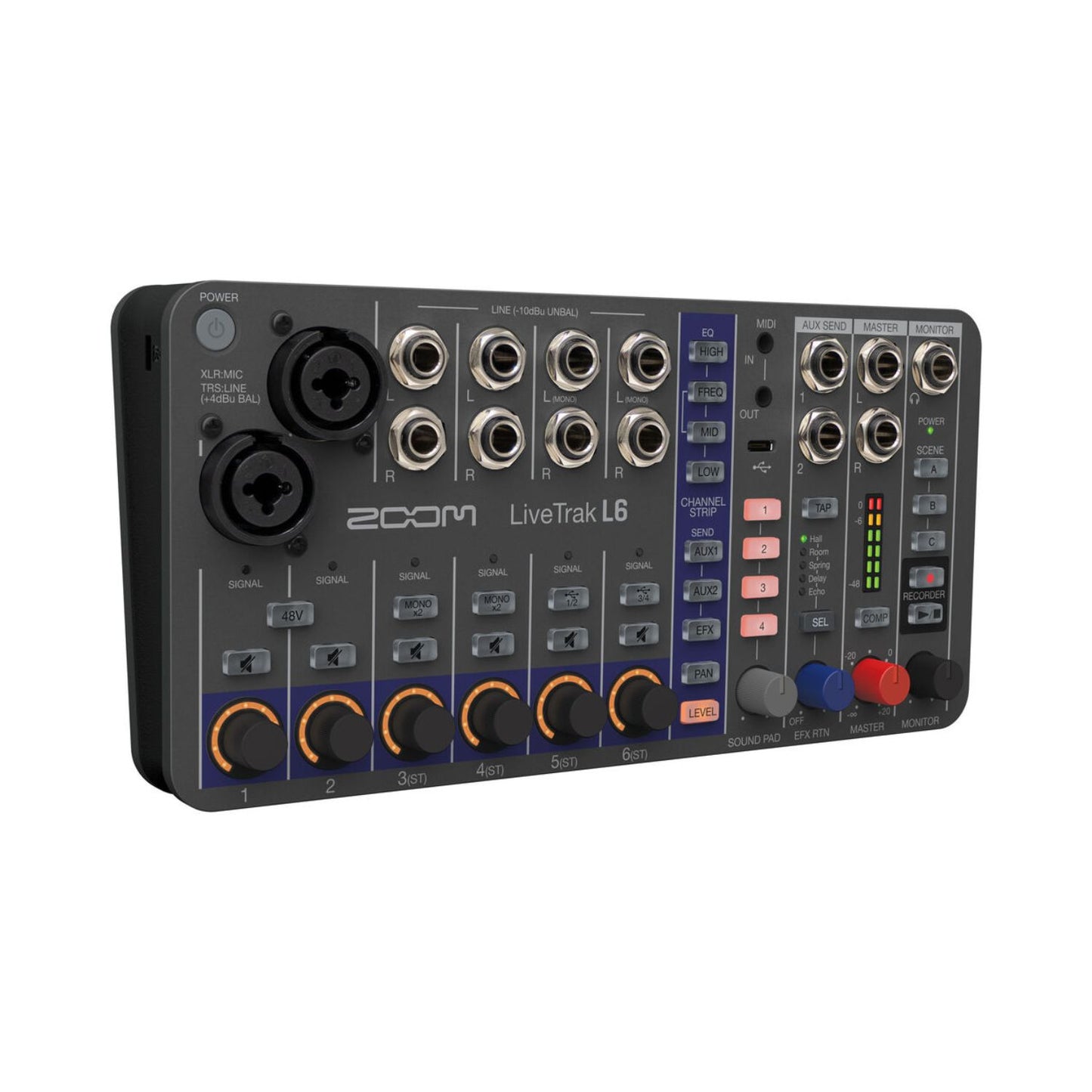 Zoom LiveTrak L-6 Portable 6-Channel Digital Mixer and Multitrack Recorder