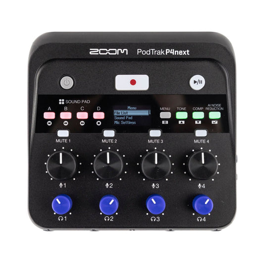 Zoom PodTrak P4next Portable Multitrack Podcast Recorder