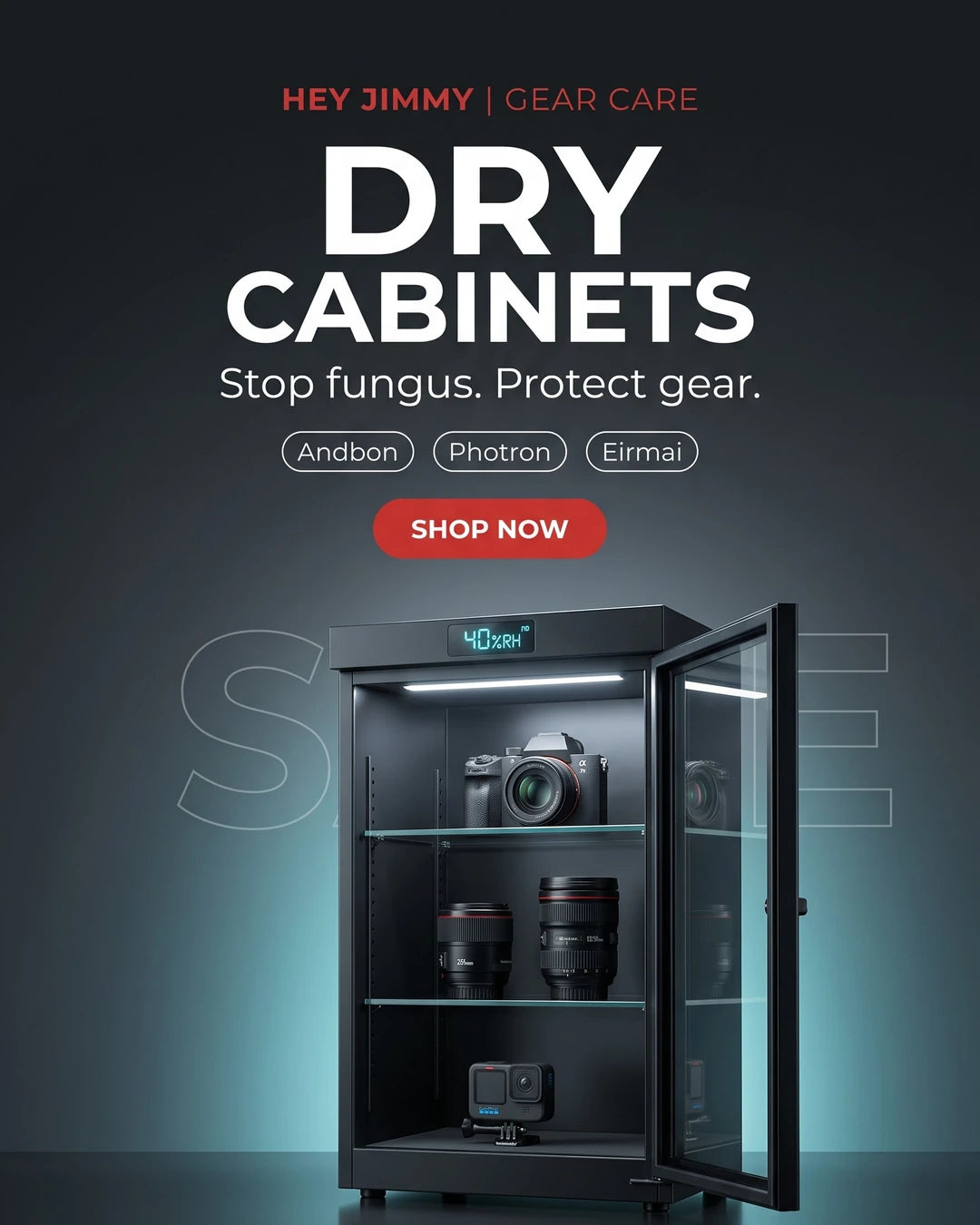 Andbon, Photron and Eirmai camera dry cabinets at Hey Jimmy India