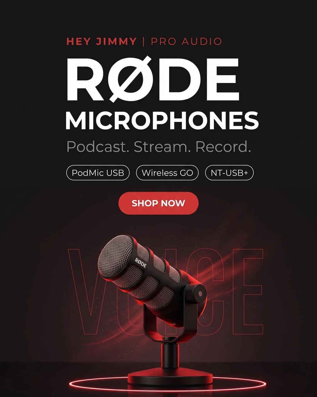 RØDE PodMic USB microphone for podcast, streaming and recording at Hey Jimmy India