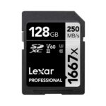 Lexar 128GB Professional 1667x SDXC UHS-II V60 Memory Card (250MB/s)