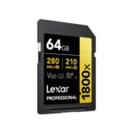 Lexar 64GB Professional 1800x SDXC UHS-II V60 Memory Card (280MB/s) (2-Pack)