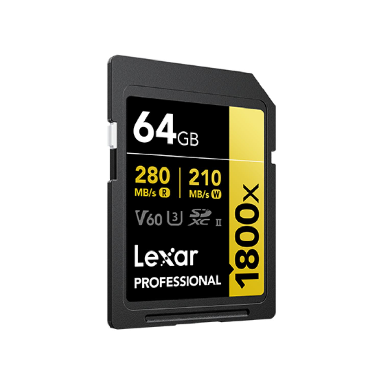 Lexar 64GB Professional 1800x SDXC UHS-II V60 Memory Card (280MB/s) (2-Pack)