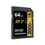 Lexar 64GB Professional 2000x SDXC UHS-II V90 Memory Card (300MB/s)
