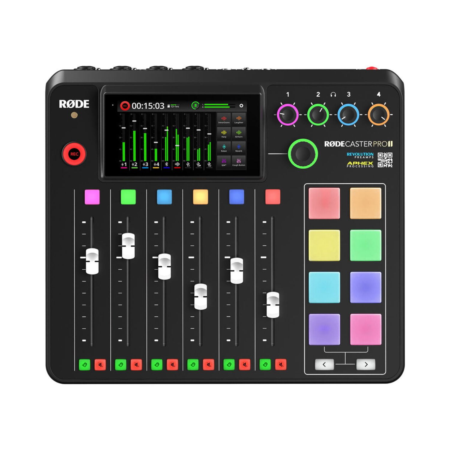 Rode RØDECaster Pro II with NTH-100 Headphone and Backpack Bag Combo