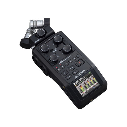 Zoom H6 Six-Track Portable Handy Recorder with Single Mic Capsule (Black)