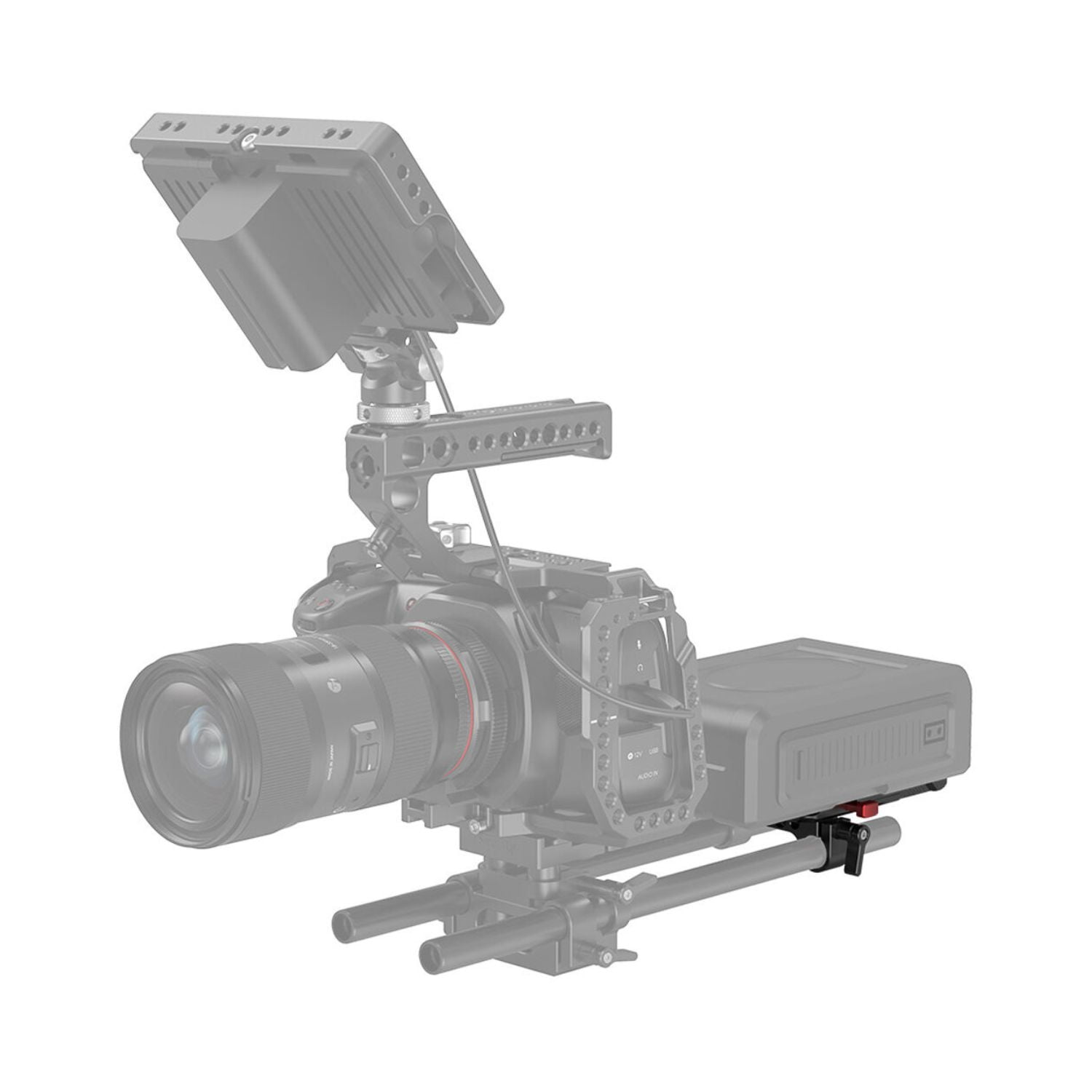 SmallRig 3016 V-Lock Battery Plate with Dual 15mm Rod Clamp