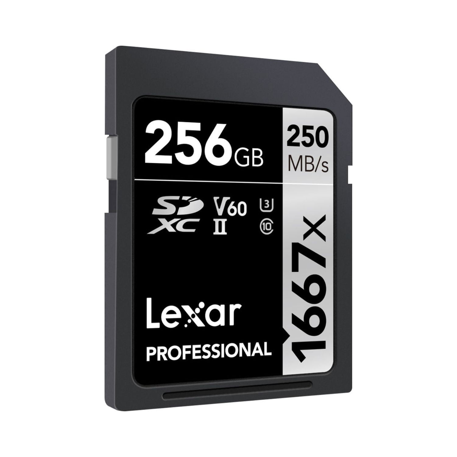 Lexar 256GB Professional 1667x SDXC UHS-II V60 Memory Card (250MB/s)