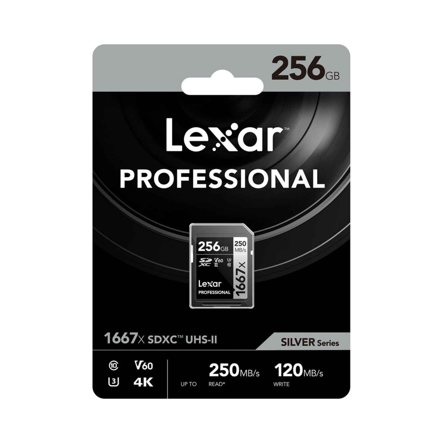 Lexar 256GB Professional 1667x SDXC UHS-II V60 Memory Card (250MB/s)