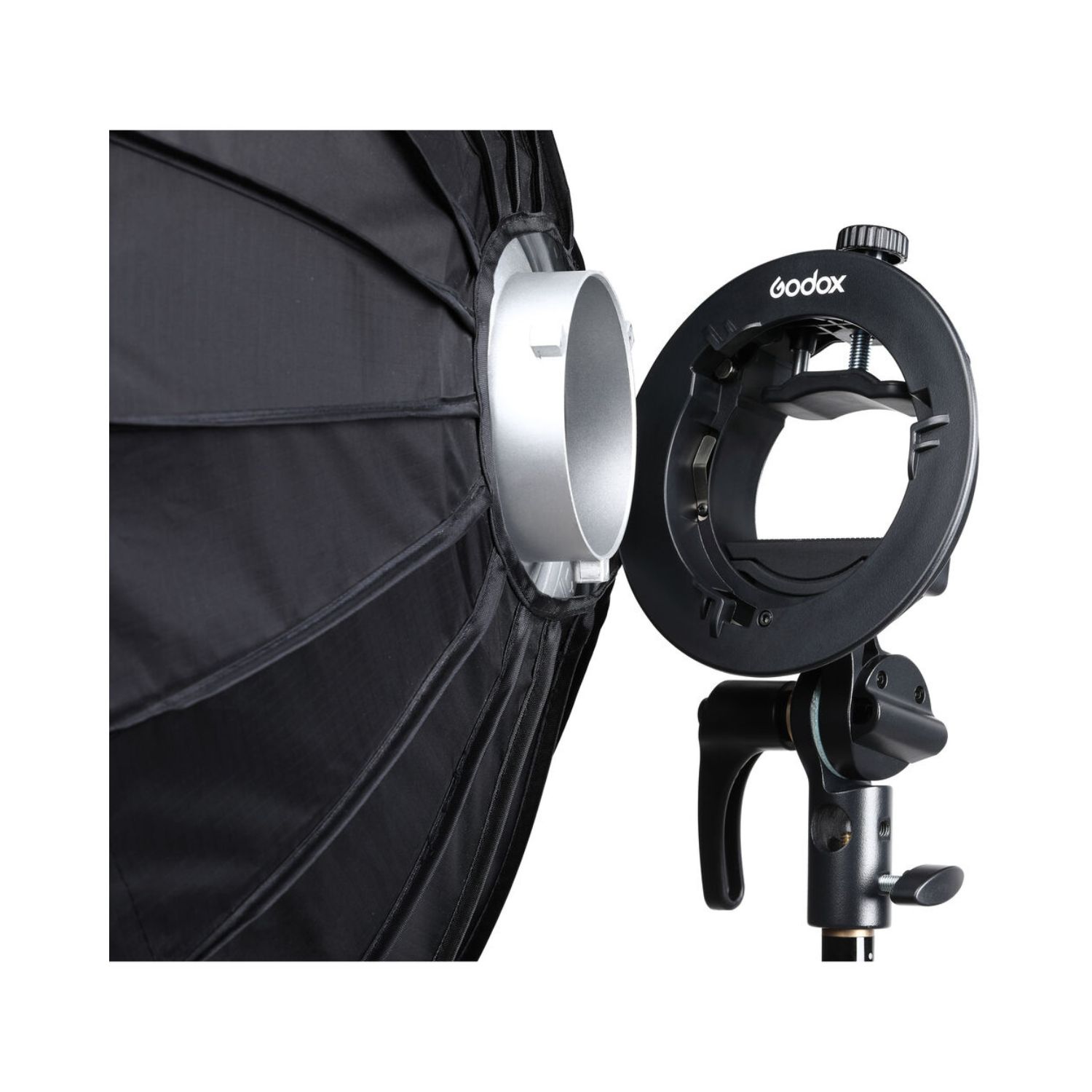 Godox S2 Speedlite Bracket with Softbox, Grid & Carrying Bag Kit