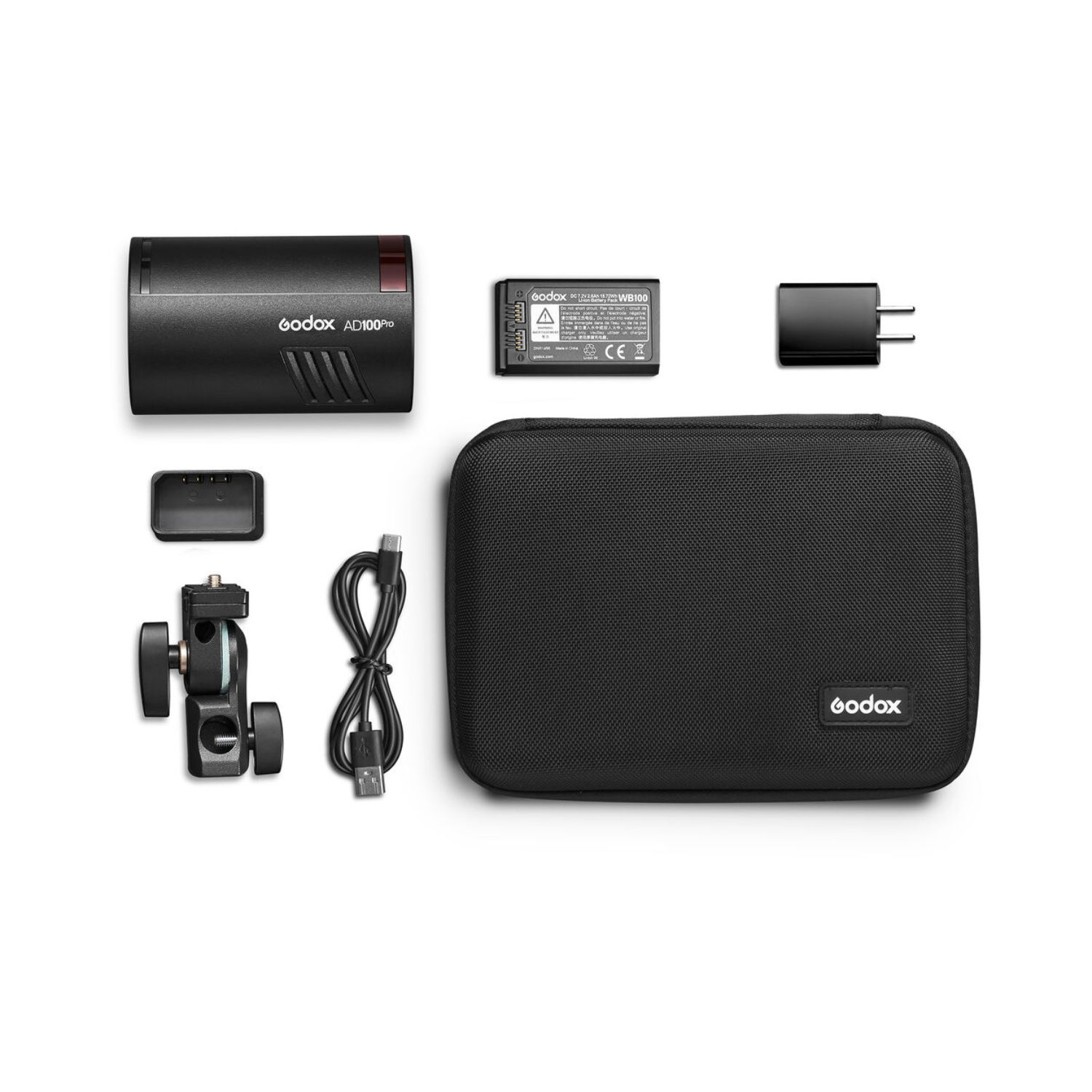 Godox AD100pro Pocket Flash + AK-R1 Accessory Kit Bundle