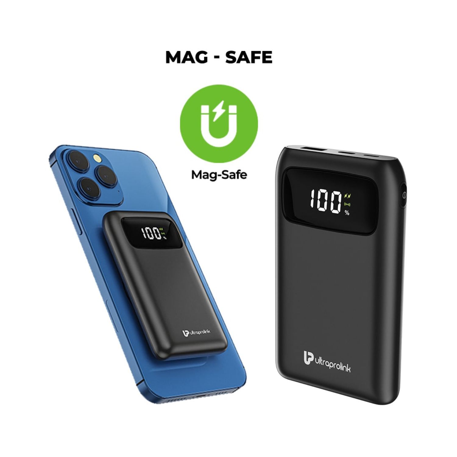 Ultraprolink 10000mAh Juice-Up 10k Mag 15W Wireless Magnetic Power Bank