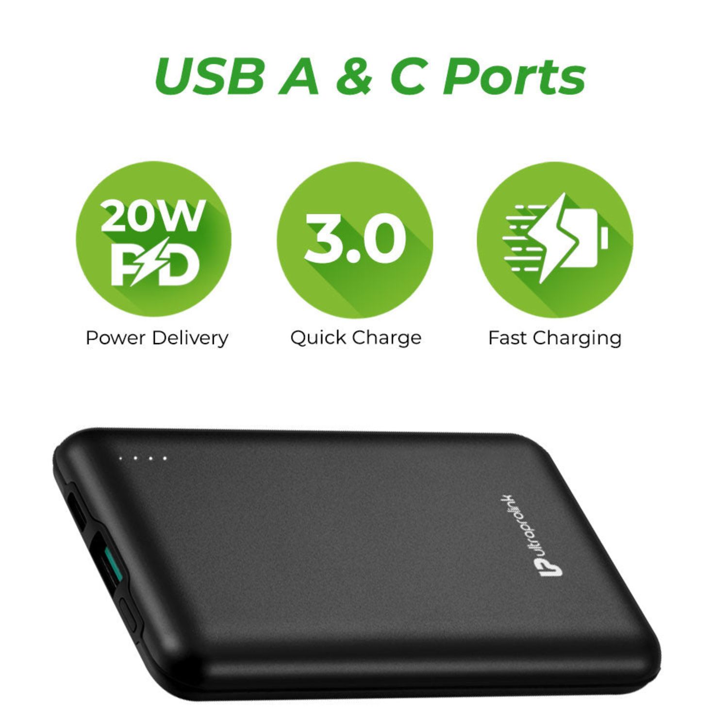 Ultraprolink 10000mAh Juice-Up Slim QC-PD Slim Power Bank