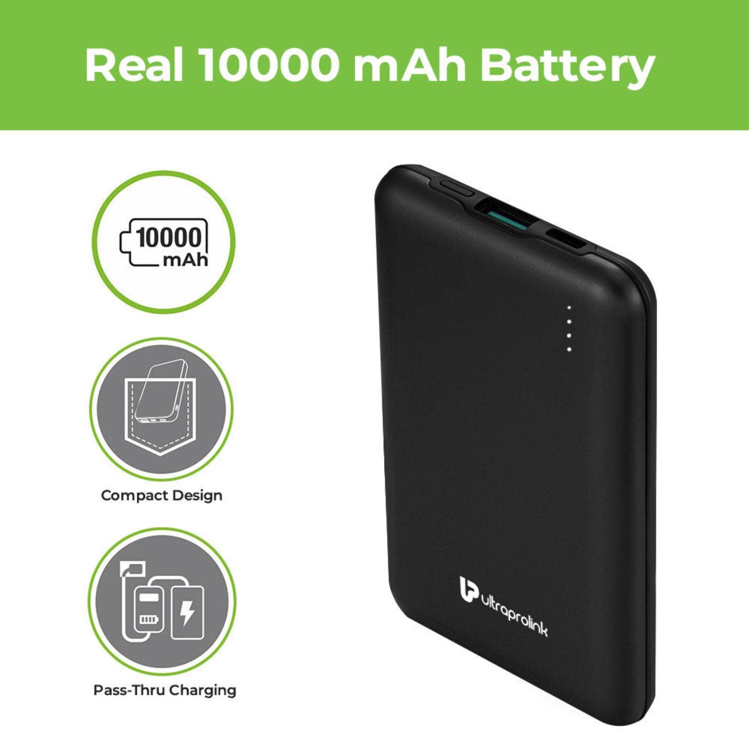 Ultraprolink 10000mAh Juice-Up Slim QC-PD Slim Power Bank