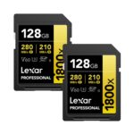 Lexar 128GB Professional 1800x SDXC UHS-II V60 Memory Card (280MB/s) (2-Pack)