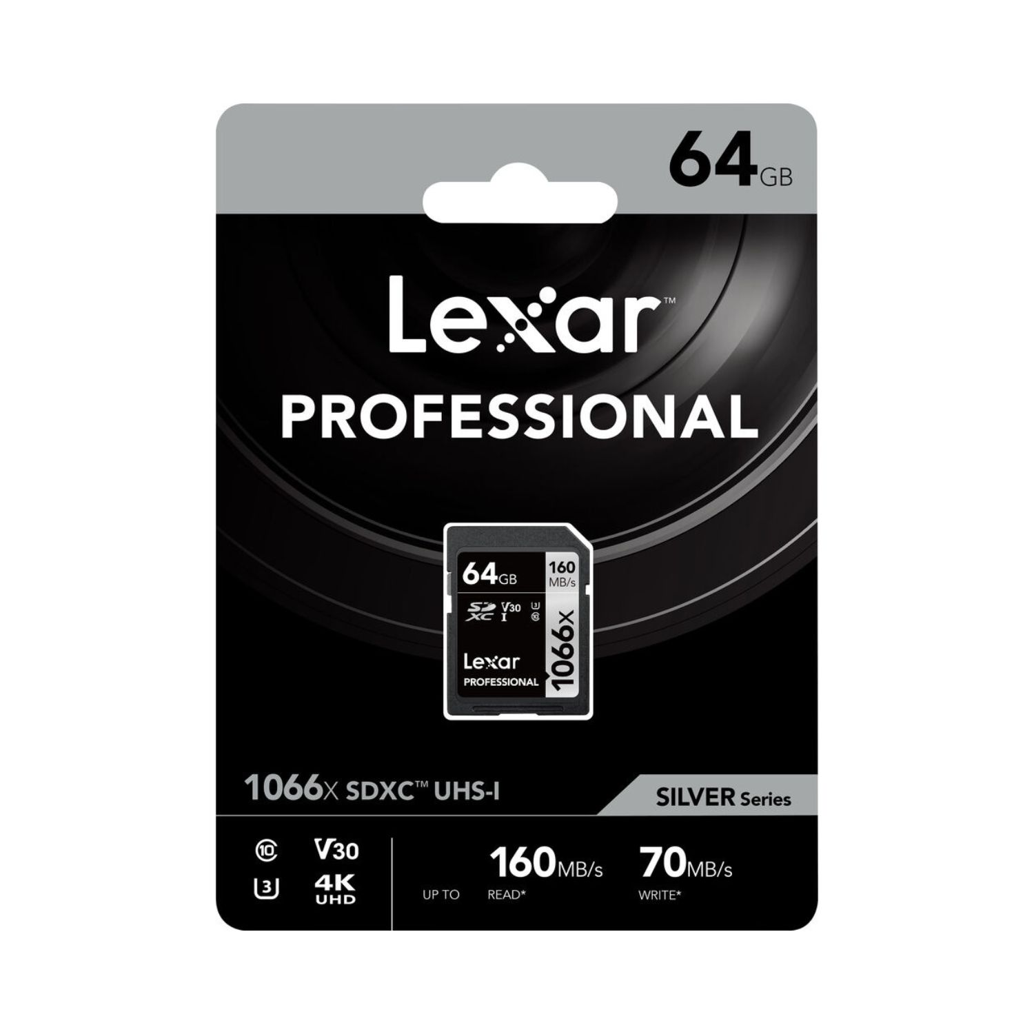 Lexar 64GB Professional 1066x SDXC UHS-I V30 Memory Card (160MB/s)