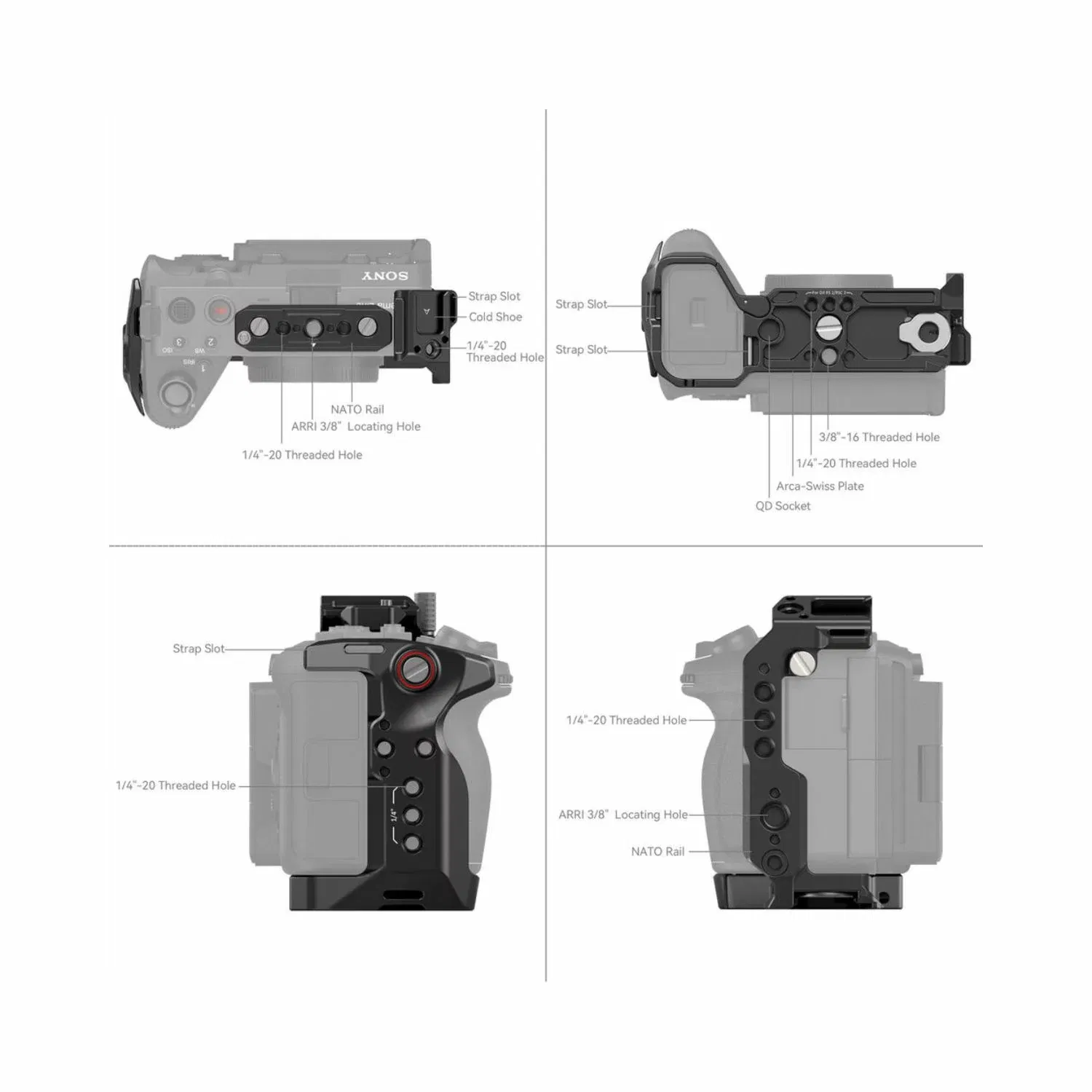 SmallRig 4183 Camera Cage for Sony FX30 and FX3