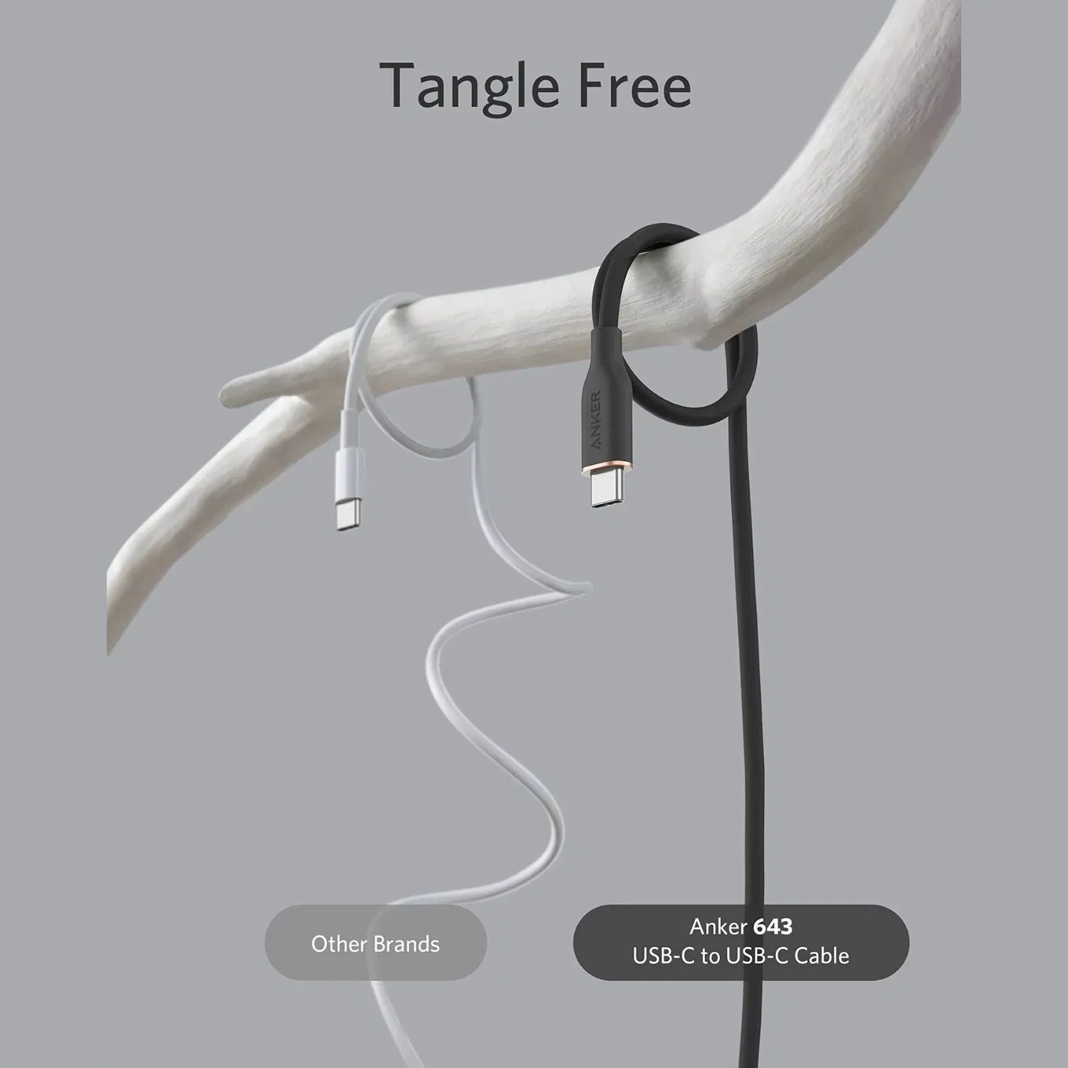 Anker PowerLine III Flow USB-C to USB-C Cable 100W (0.9m/3ft) (Black)