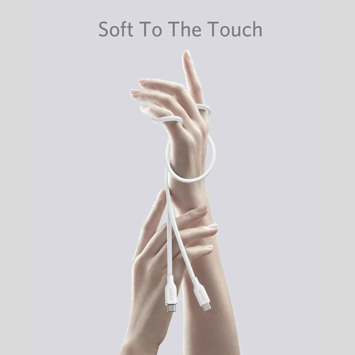 Anker PowerLine III Flow USB-C to USB-C Cable 100W (1.8m/6ft) (White)