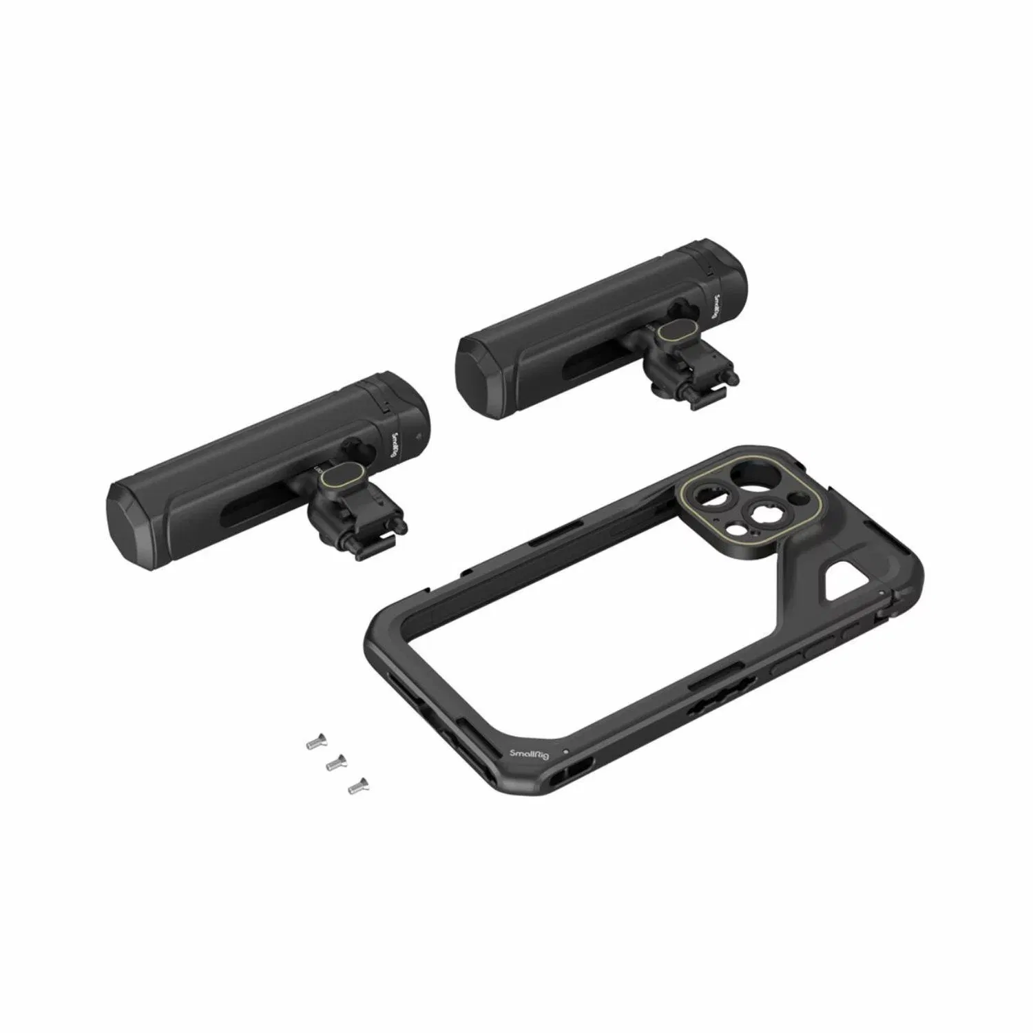 SmallRig 4392 Mobile Video Cage Kit with Dual Handheld for iPhone 15 Pro Max