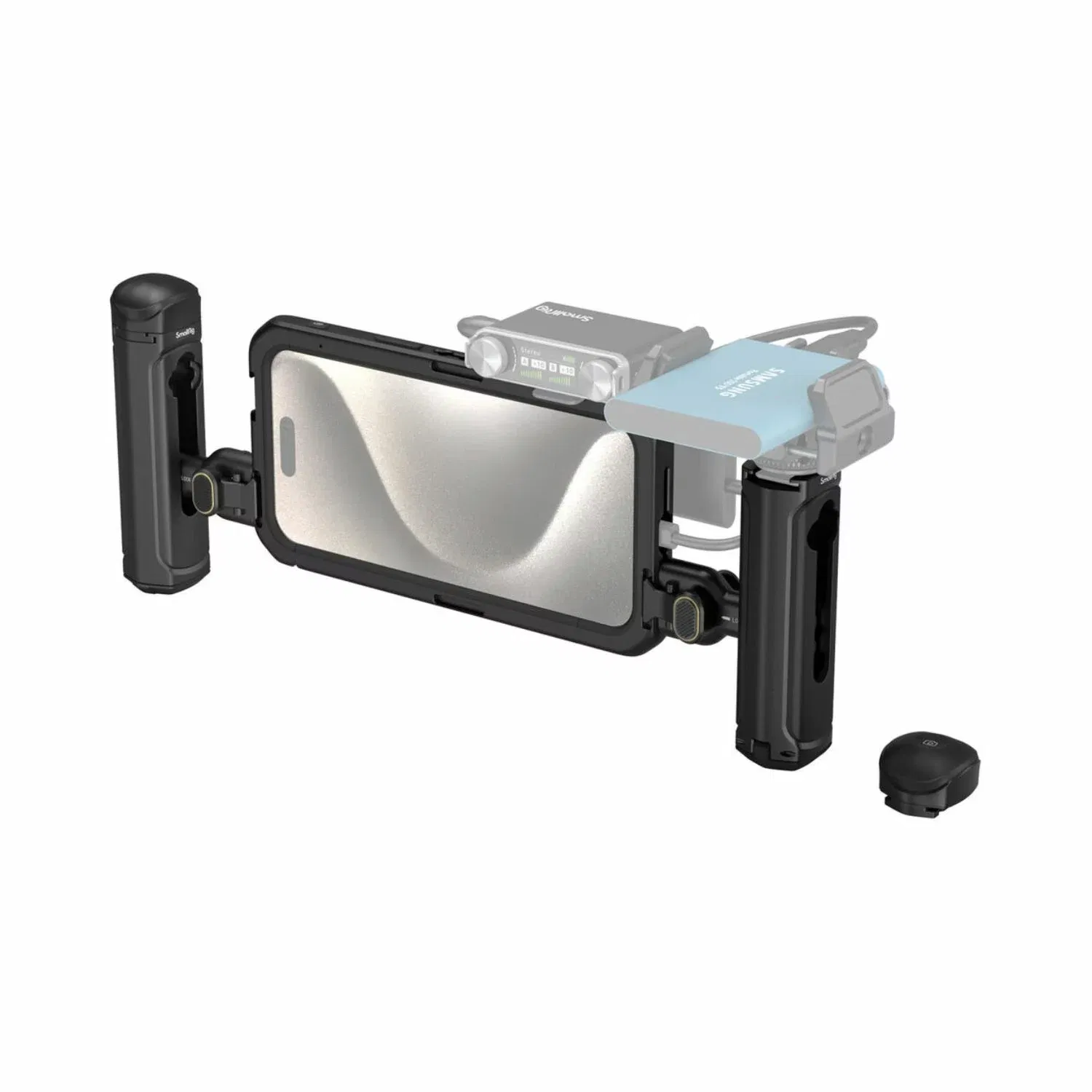 SmallRig 4392 Mobile Video Cage Kit with Dual Handheld for iPhone 15 Pro Max