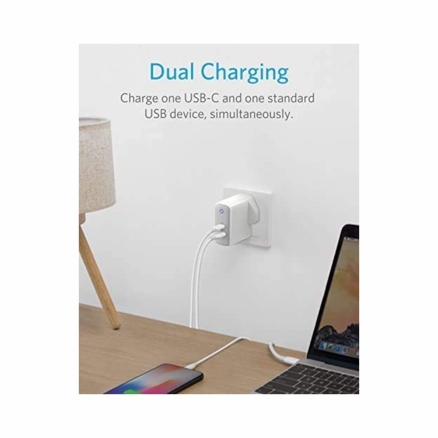 Anker 35W PowerPort +2 Wall Dual Charger