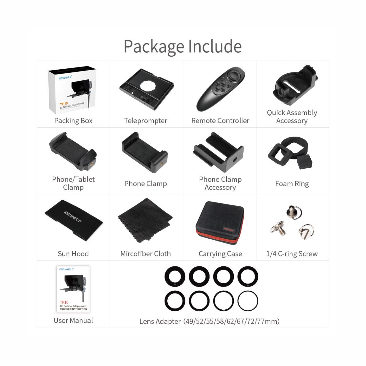 FeelWorld TP10 Portable Folding Teleprompter